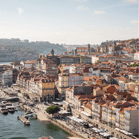 Explore Porto's historic city centre – it's a twenty-five-minute stroll from the Douro  River