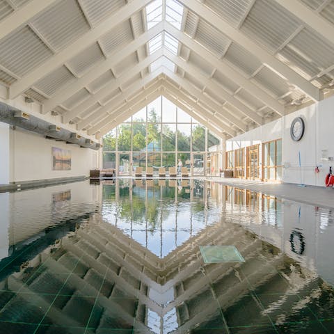 Go for a swim in the estate's indoor or outdoor swimming pool depending on the weather