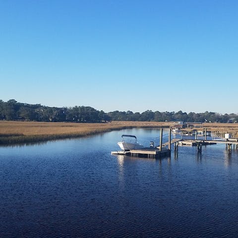 Explore the waterways of the nearby Johns Island and James Island
