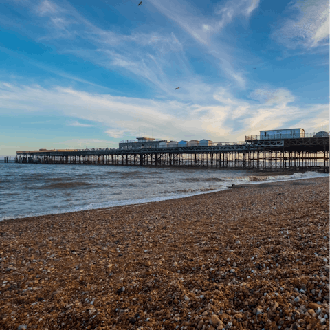 Soak up the seaside charm of St Leonards and Hastings  – the pier is less than a fifteen-minute walk away