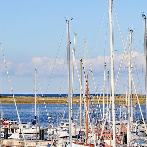 Take advantage of your proximity to Wendtorf Marina and try your hand at sailing