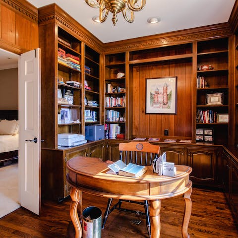 Catch up on some work in the dedicated office