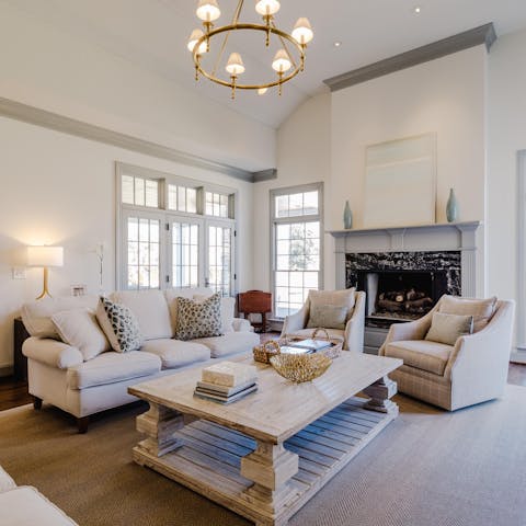 Warm up on cool evenings with a glass of whiskey by the fire