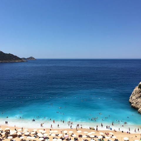 Head down to Kalkan beach, which is just a short drive down the road