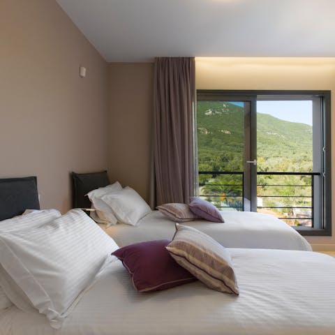 Wake up to wonderful views from your bedroom balcony