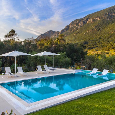 Plunge into your private pool each morning and wonder at the views 