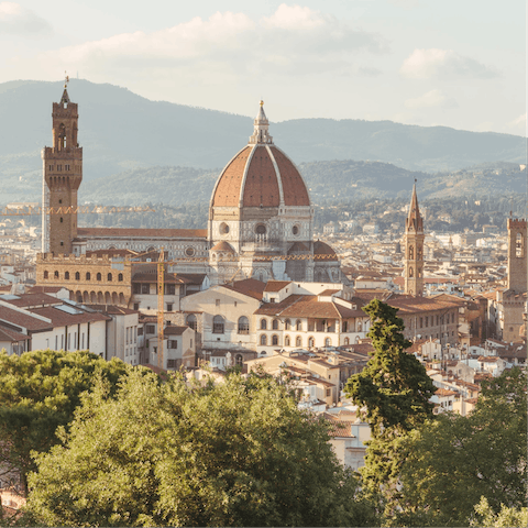 Visit the glorious Duomo di Firenze – a four-minute walk away