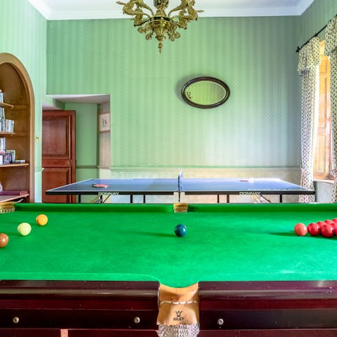 Shoot some pool in the games room
