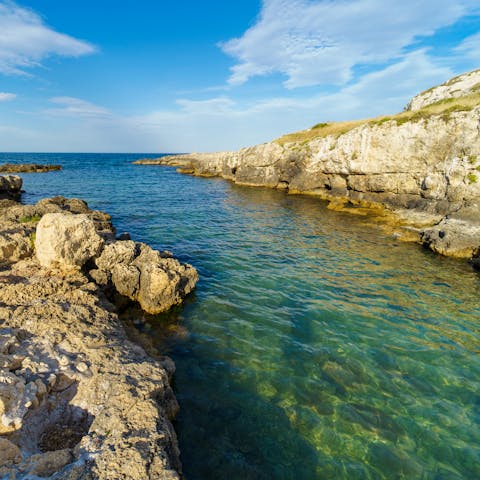 Take the path down to the crystal clear sea, only moments away