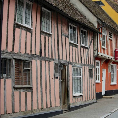 Take a stroll around  the village and admire the half-timbered medieval cottages  and old churches