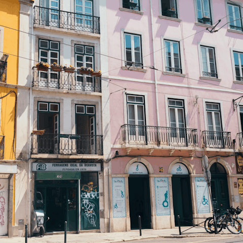 Beathe in the culture of the colourful Bairro Alto, minutes away