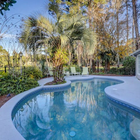 Dip into the pool with views of HBT Fairway #8