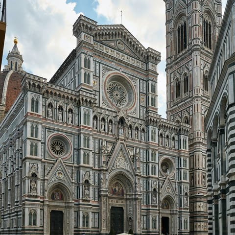 Visit Duomo di Firenze – a ten-minute walk away
