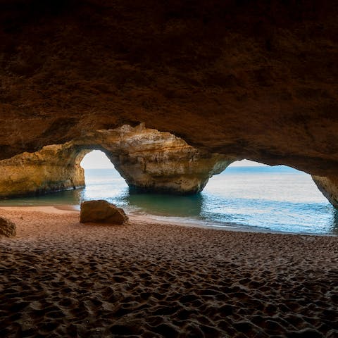 Take a boat trip along the coast to the incredible Benagil Cave