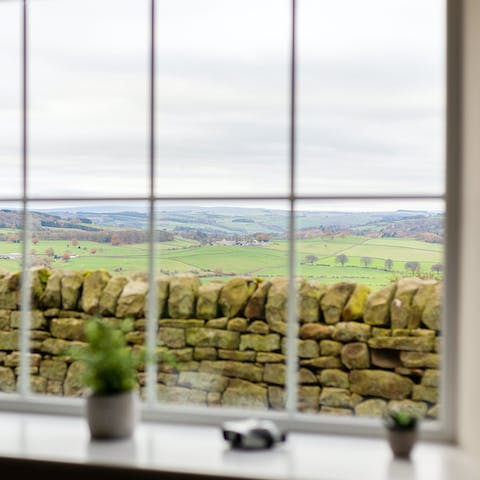 Admire stunning rural views from every window