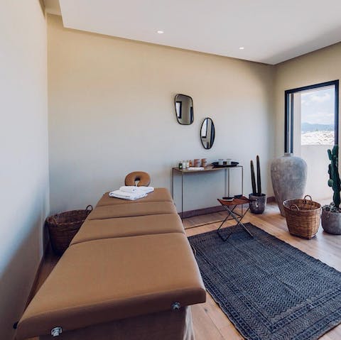 Have a massage in your very own spa room 