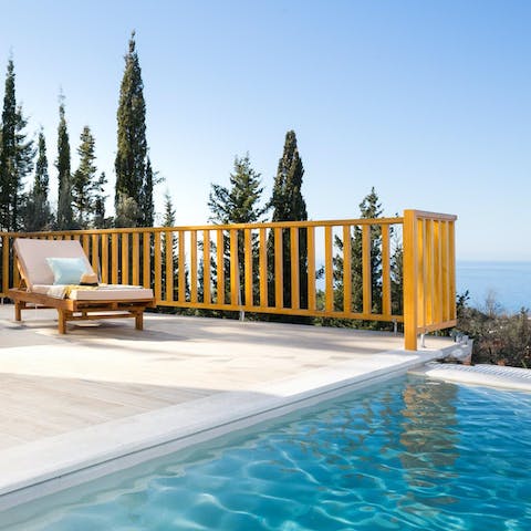 Soak up the sea views from in or beside the private pool