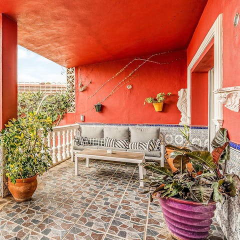 Unwind on the terrace with a glass of something sparkling