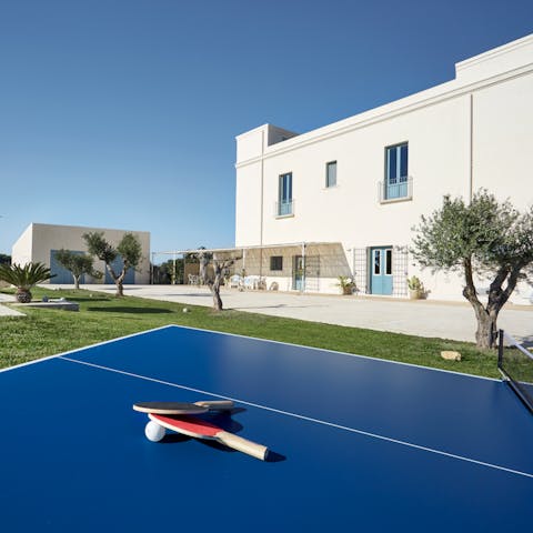 Get competitive over a few table tennis matches in the garden
