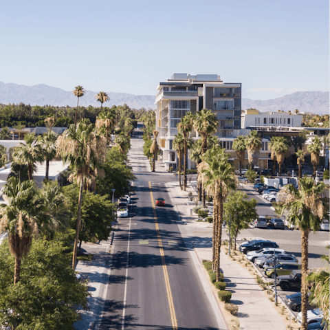 Visit cultural Palm Springs, a twenty-minute walk away