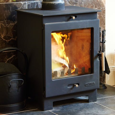 Curl up around the log burner after a day spent hiking