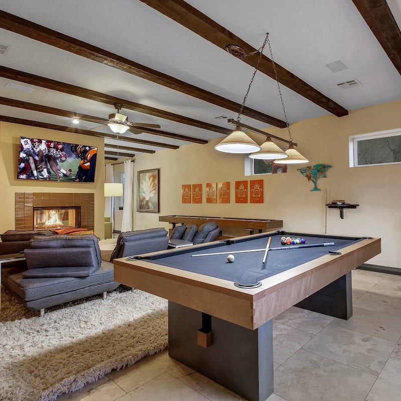 Challenge friends to a game of pool