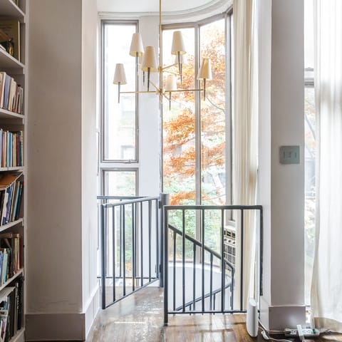 The window encased spiral staircase