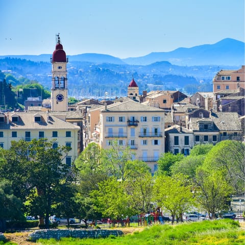 Visit charming Corfu Town – it's just six kilometres away