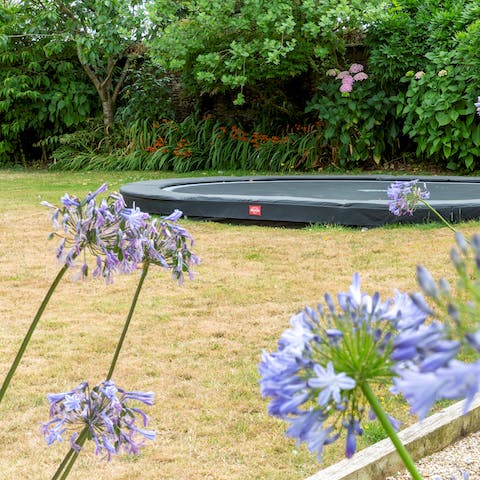 Boost your energy with a bounce on the trampoline – or watch the little one let loose, instead