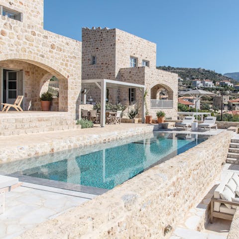 Cool off from the Mediterranean sunshine with a dip in the pool 