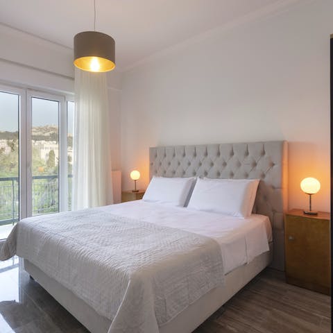 Bank a blissful night’s sleep in the stylish bedrooms, each with their own bathroom