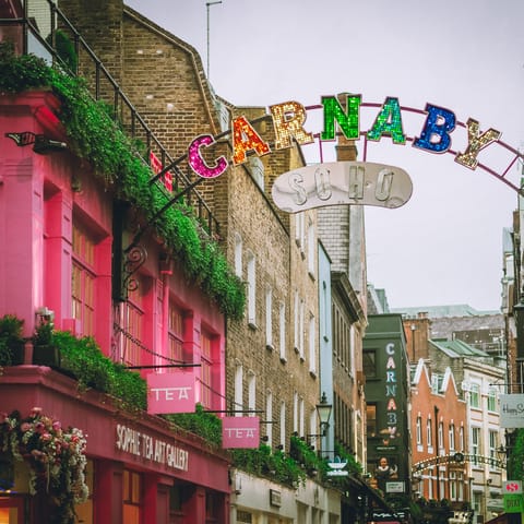Stroll right into the colourful heart of Soho 