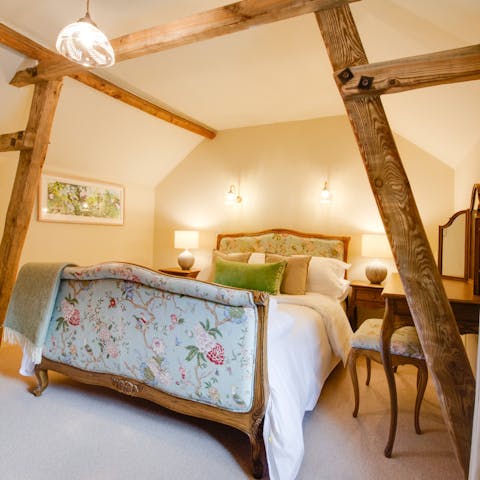 Sink into the luxurious king-sized beds – nothing but birdsong could disturb you here