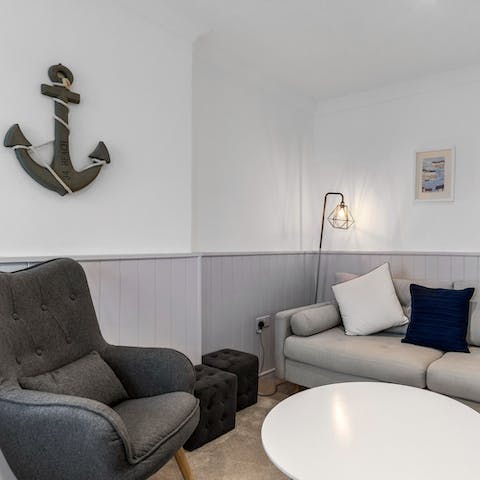 Admire the nautical touches – a reminder of your seaside location