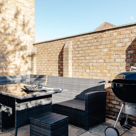 Fire up the barbecue on the suntrap terrace