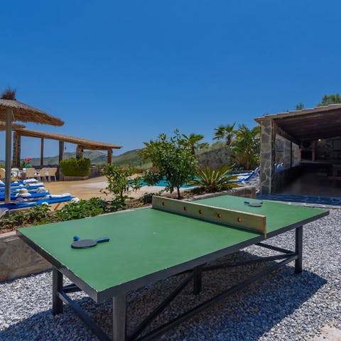 Play a spot of table tennis while the sun warms your skin