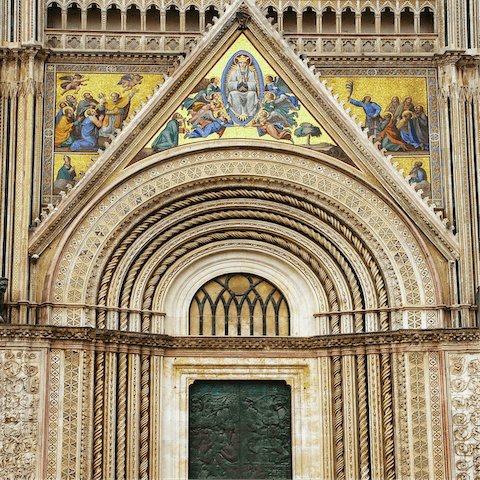 Admire Orvieto's beautiful cathedral – it's a short walk away