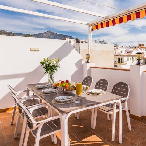 Gather on the terrace and enjoy breakfast in the fresh air