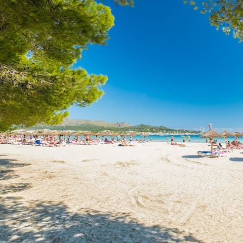 Wander across the patio to Playa de Alcudia and spend the day on the beach