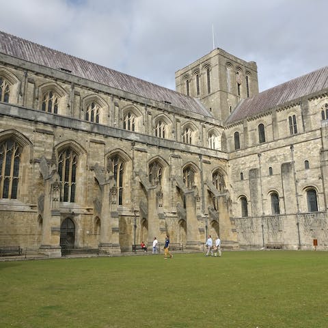 Make the fifteen-minute drive to Winchester to visit the cathedral