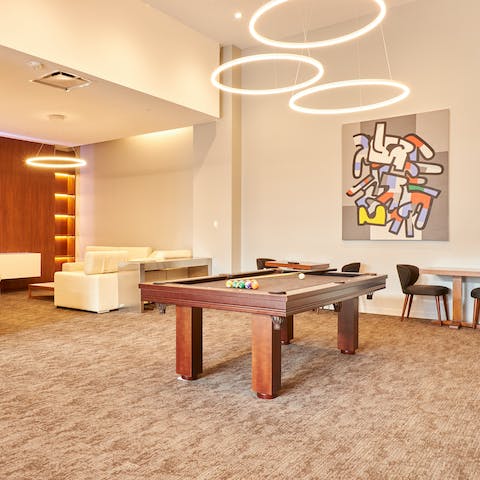 Socialise in the residence's lounge over a game of pool