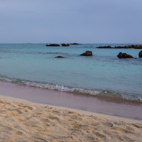 Swim in the blue seas of Sissi Beach