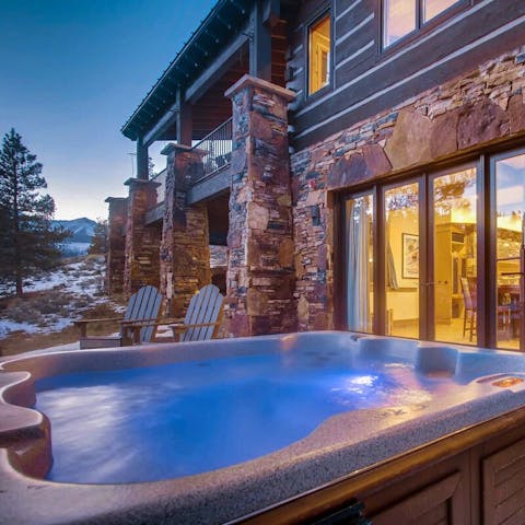 Take in the views from the jacuzzi