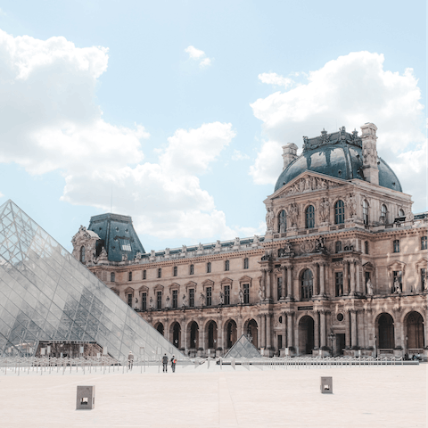Go for a cultural day trip out at the Louvre, a fifteen-minute walk away