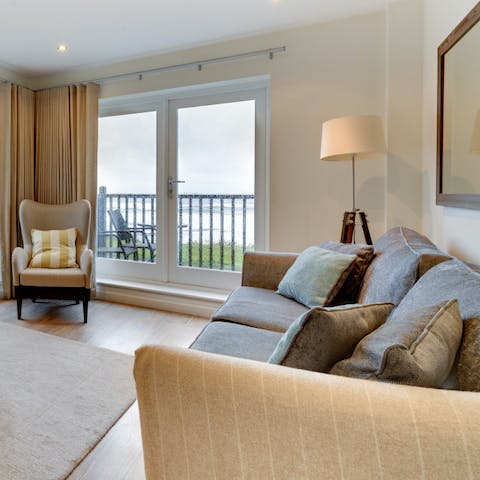 Sprawl out on the cosy sofa and enjoy a Netflix movie night, the North Sea glittering in the background