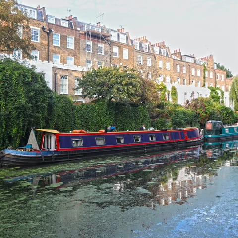 Enjoy a stroll along Regent's Canal, around a mile from your doorstep