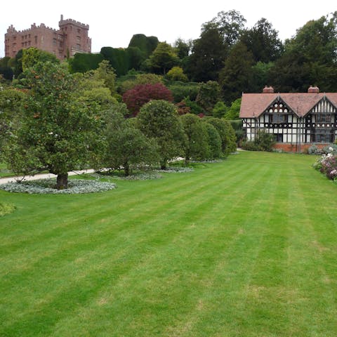 Plan an afternoon jaunt to Powis Castle and grounds, just a sixteen-minute drive away