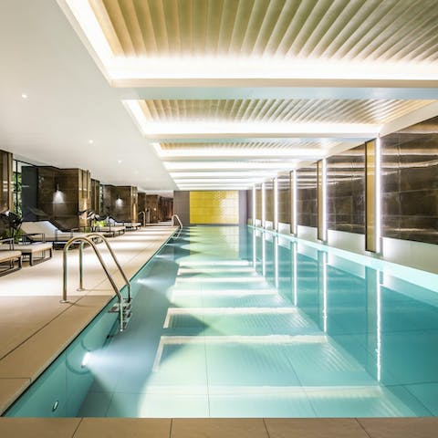 Stay active and refreshed in the communal swimming pool