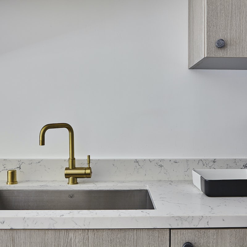 The brass accents throughout
