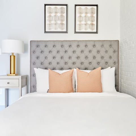 Fall back into the comfy bed after a fun-filled day in the city